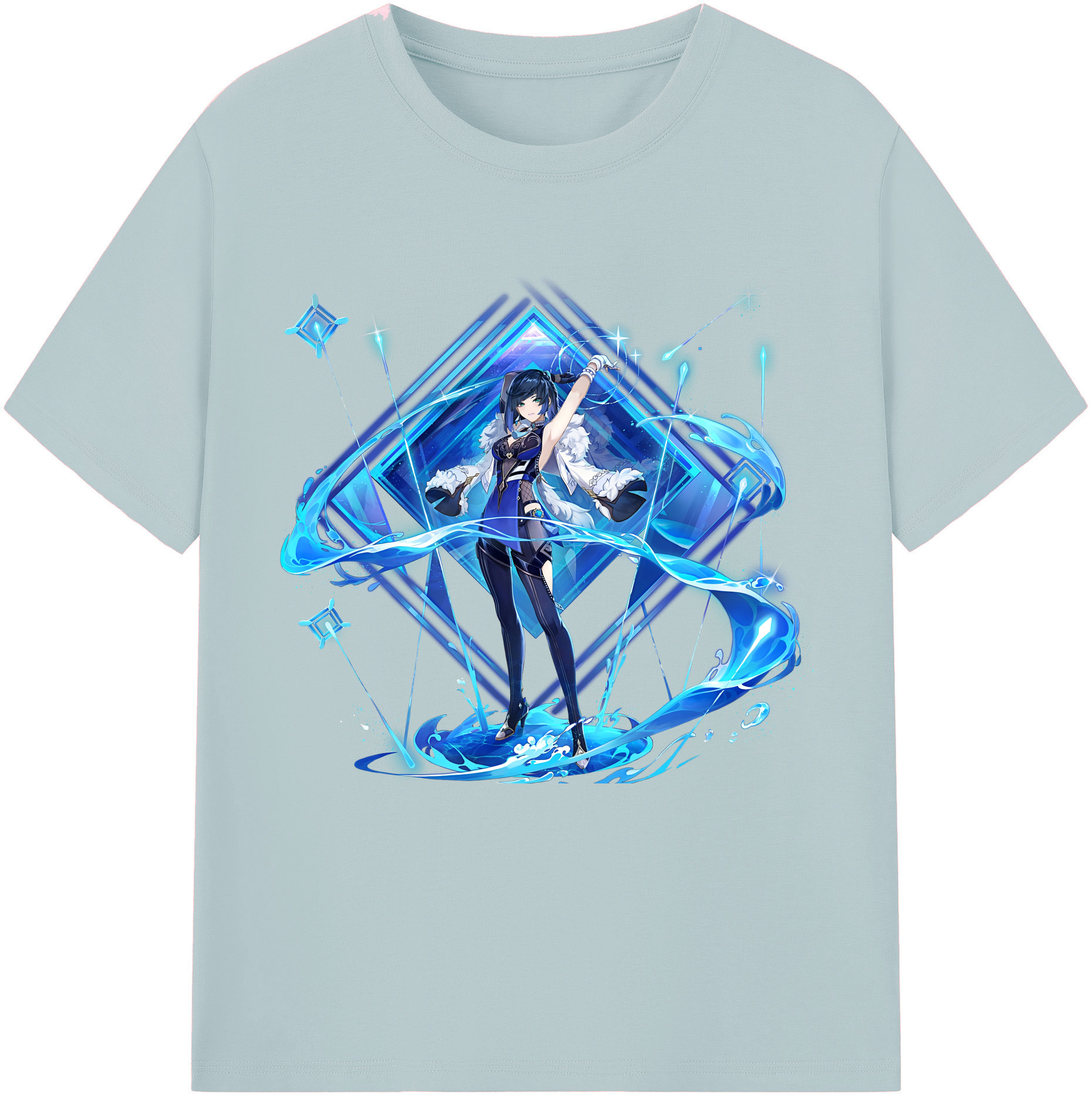 げんし神 夜兰 やらん genshin Yaran 綿100％半袖Tシャツ（フロントプリント）
